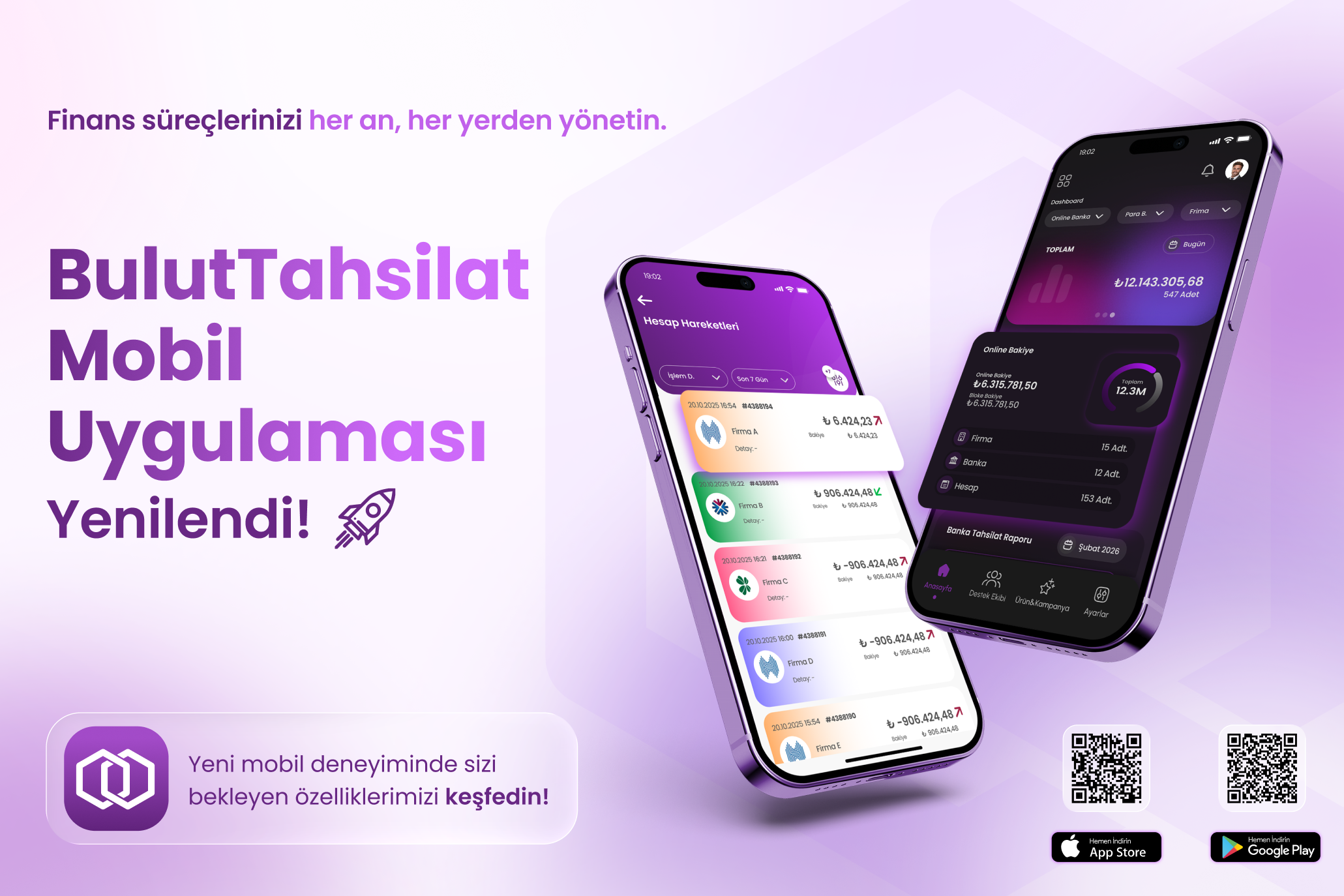 BULUTTAHSİLAT MOBİL UYGULAMASI YENİLENDİ: FİNANSAL YÖNETİM ARTIK DAHA HIZLI VE DAHA KOLAY